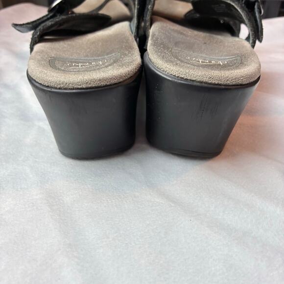Dansko Sophie Slide Leather Slip On Sandals Women 39 8.5-9 Sparkle Buckle Cobweb - Picture 6 of 12